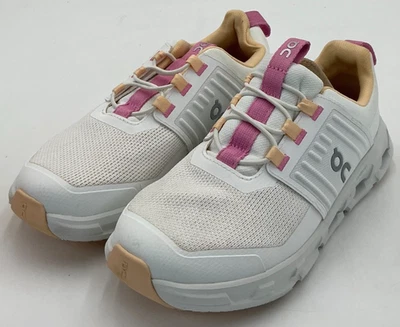 On Cloudswift Girl's Size 2 White/Blonde Running Shoes - Image 1 of 4