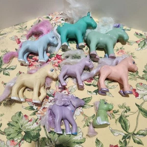 VINTAGE Lot 7X Lanard 1984 1986 1994 1997 Toy Horses Ponies Rubber Plastic - Picture 1 of 16