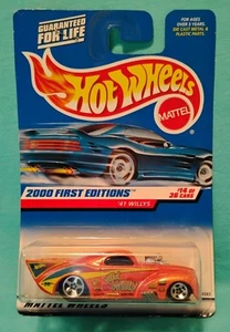 2000 HOT WHEELS FIRST EDITIONS 14/36 '41 WILLYS, WILD WILLY - NEW ON CARD - Picture 1 of 3