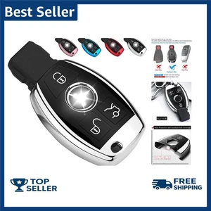 QBUC per Mercedes Benz Cover Portachiavi, Custodia Tipo A, A: Nero - Argento - Foto 1 di 8