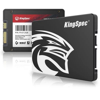 KingSpec 512GB 2.5 SATA Festplatte Intern SSD SATA 3 interne SSD 3D NAND Flash - Bild 1 von 4