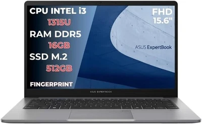 ASUS Expertbook P1, Pc Portatile, Notebook I3-1315U, 16GB RAM DDR5, 512GB SSD Pc - Immagine 1 di 4