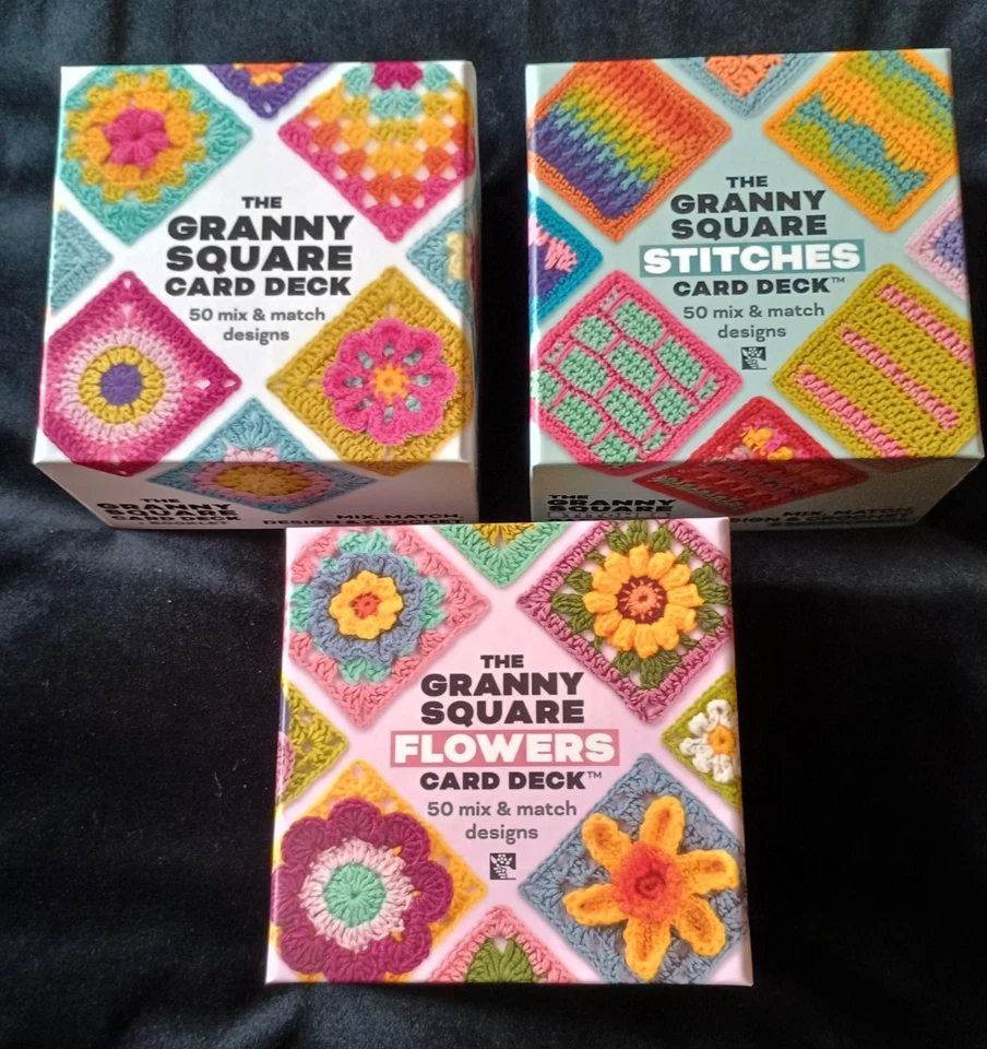 GRANNY SQUARE CARD DECKS - GRANNY SQUARES OR FLOWERS OR STITCHES - PICK & MIX - Image 1 of 1