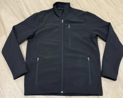 Field & Stream Mens Size M Black Full Zip Lightweight Polyester Rain Jacket Coat - Image 1 of 4