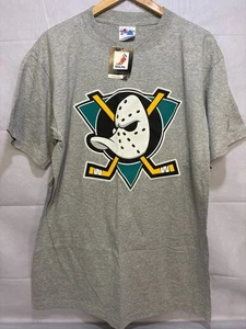 Anaheim Ducks Team Majestic Mens T-Shirt Gray Short Sleeve NHL Graphic Tee Large - Picture 1 of 10