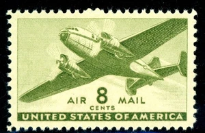 USA 1946 Airmail 15¢ Olive Green Scott #C26 MNH W273 - Bild 1 von 6