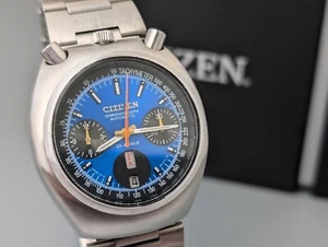 citizen Challenge timer Bullhead 67-9143 Chronograph Men's Watch 38mm - Picture 1 of 17