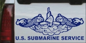 Calcomanía de ventana para coche camión submarino azul marino 10X4.9 - Imagen 1 de 1
