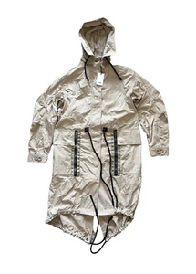 Coach Military Coat Size 4 Women's Gravel NWT $695 Detachable Hood Fishtail Hem - Picture 1 of 10