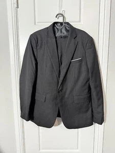 Suits for Men Size Medium Solid Black 3 Pieces - Picture 1 of 4