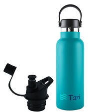 TARI Stainless Steel Bottle Wide Mouth Leakproof Flex Cap Insulated 18.5 Oz