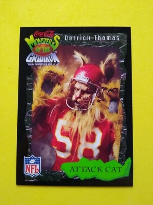 1994 Coca Cola Monsters of the Gridiron Derrick Thomas "Attack Cat" #15 KC Chief - Image 1 of 2