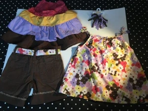 Gymboree Glamour Safari shorts halter swing top 5 6 EUC set lot bundle woven ctn - Picture 1 of 1