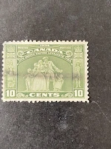 CANADA, SCOTT # 209, 10c. VALUE OLIVE GREEN 1933 LOYALISTS TO CANADA ISSUE USED - Picture 1 of 2