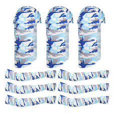 6pcs Hard Hat Sun Shade, Neck Shade and Cooling Arm Sleeves, Camo Sky Blue