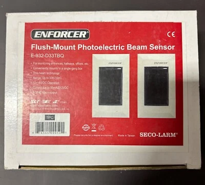 Seco-Larm Enforcer Flush-Mount Photoelectric Beam Sensor E-932-D33TBQ - Image 1 of 2