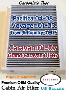Pacifica Voyager Caravan,Grand Caravan CARBONIZED CABIN AIR FILTER 35494