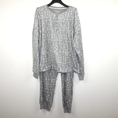 Conjunto de pijama polar Nautica para mujer talla XL gris 2 piezas suave elástico Foto 1 de 4