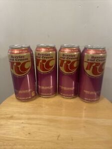 4 Limited Time Flavor RC Berries and Cream RC Cola Royal Crown Cola 16oz Cans