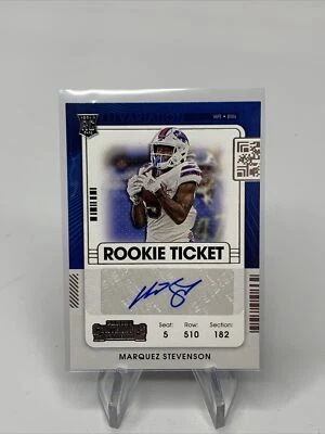 2021 Contenders Rookie Ticket Variation Marquez Stevenson RC Auto SP! BILLS - Image 1 of 2