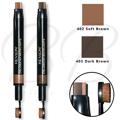 REVLON Colorstay Browlights Eyebrow Pomade Pencil 402 Soft Brown/403 Dark Brown - Image 1 of 4