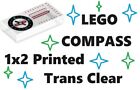 LEGO Compass Trans Clear Printed Part 1x2 North South Hiking Camping Gear Hike