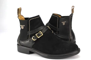 Gant Gr.37 Damen Stiefel Stiefeletten Boots Winter Schwarz Wildleder TOP E 994 - Imagen 1 de 5
