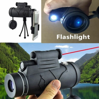 1800M/9900M Monocular Telescope Night Vision Red Laser + Compass + Flashlight - Image 1 of 4