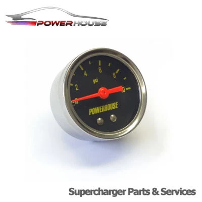 10 Psi Fuel Pressure Gauge 40mm Universal Tuning Retro 0.68 Bar Carburetted - Image 1 of 2