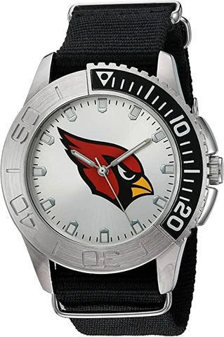 Arizona Cardinals Watch Men's Black Nylon Strap NFL Gametime Cover