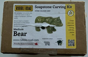 Rubble Road Medium Soapstone Bear Carving Kit - Picture 1 of 2