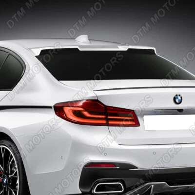 For 17-23 BMW 530i 540i G30 F90 M5 Sedan Pearl White Rear Roof Spoiler W-Power - Image 1 of 4