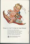 1963 BELL TELEPHONE advertisement, baby girl cartoon, Pete Hawley print ad