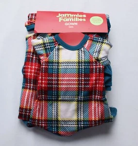 Jammies For Your Families Girl's With Doll Nightgown EJ3 Multi Plaid Medium NWT - Picture 1 of 6