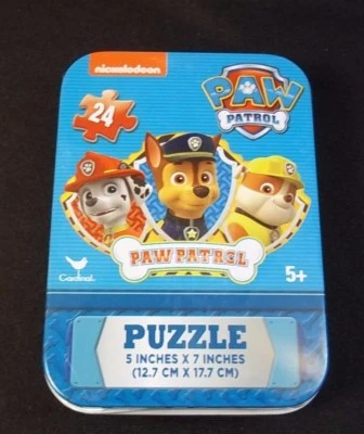 Nickelodeon Paw Patrol mini puzzle in collector tin 24 pcs New Sealed #2 - Image 1 of 2