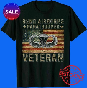 82nd Airborne Paratrooper Veteran T-Shirt - Picture 1 of 3