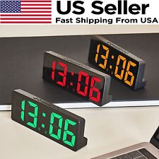 Large LED Digital Wall Clock Temperature Date Day Display USB Remote Control New