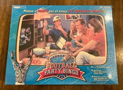 Football Party Bingo TV Football Game By Talicor Factory Sealed Vintage 1999 NEW - Image 1 of 4
