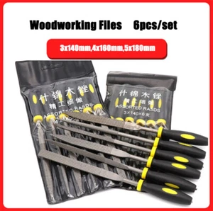 6pcs/set Woodworking Files Mini Rasp Needle File Wood Carving Hand Tool Grinding - Picture 1 of 6