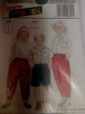 Pants Shorts Hose Burda Sewing Pattern 4891 Childs UC Boys Girls 4 6 8 10 Easy  - Image 1 of 4