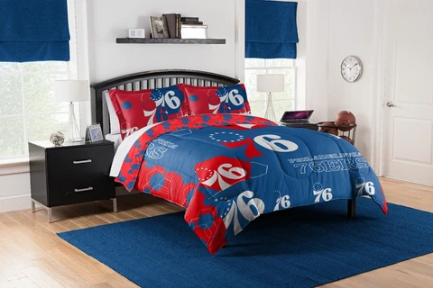 Philadelphia 76ers Bedding Full/Queen (Hexagon) OFFICIAL NBA Cover