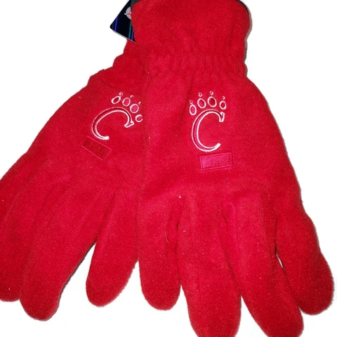 South Carolina Gamecocks NCAA Men's Fleece Gloves,Leather Palms, L/XL, Red Cover