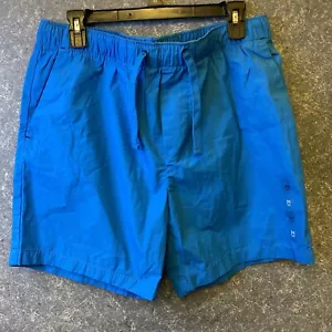 Tommy Hilfiger Mens Medium Regular-Fit Logo-Print Swim Trunks Blue - Picture 1 of 12