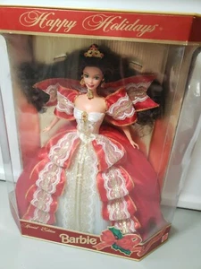 Happy Holidays 1997 Barbie Doll #17832 Special Edition Brunette Green Eyes  - Picture 1 of 7