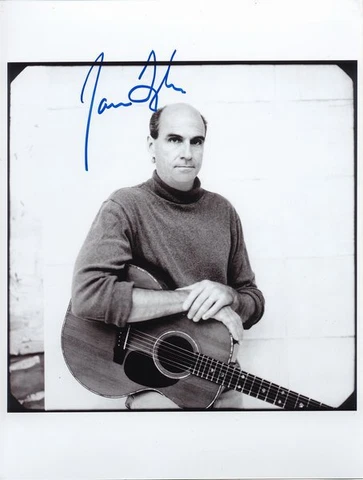 James Taylor genuine autograph 8"x12" signed photo In Person Singer Guitarist Cover