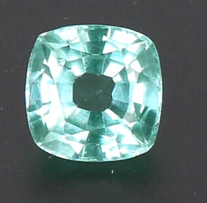 5.75Ct Natural Green Tourmaline Crystal Copper Bearing Square Cut Loose Gemstone - Picture 1 of 6
