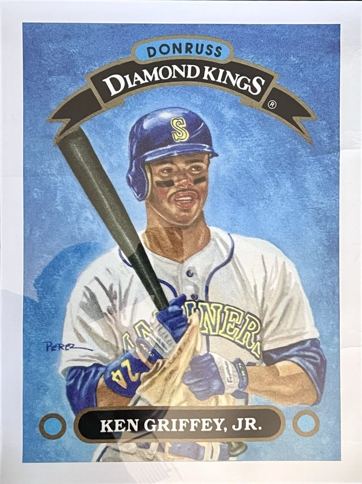 Ken Griffey Jr  “The Diamond King” 1993 Diamond Kings 1/1 Print By Perez - READ - Image 1 of 4