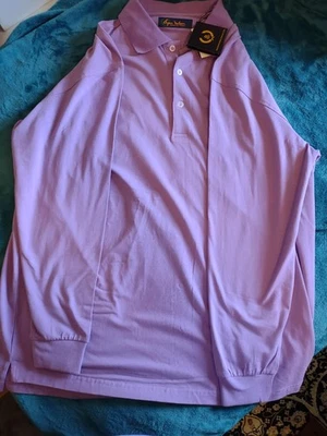 Camisa polo de golf Byron Nelson Signature Series para hombre M púrpura manga larga nueva con etiquetas Foto 1 de 4