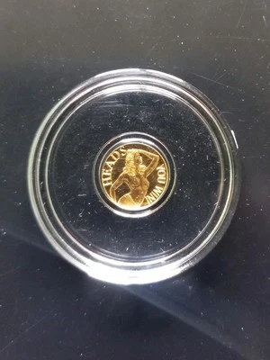  1/4 Gram Gold Round, Naughty, Sexy Heads You Win Tails You Win Coin Toss - Image 1 of 2