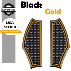 Black / Gold Vengeance Rear Passenger Floorboards Fits Harley by Advanblack - Picture 1 of 7